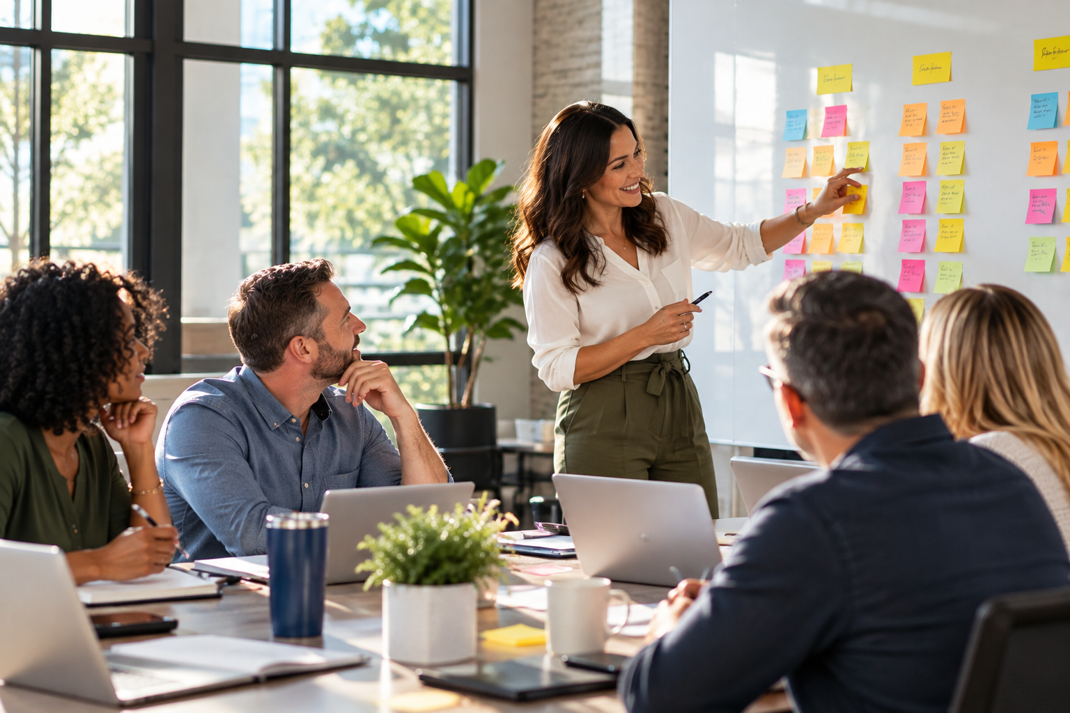 Collaborative Brainstorming in a Bright Office